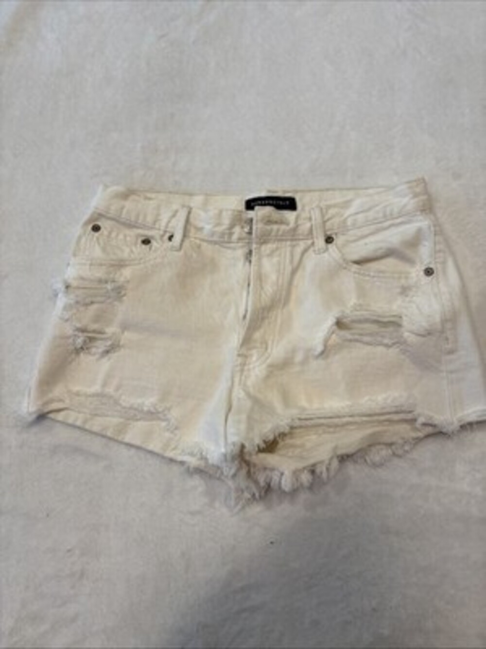 Aeropostale Girls Denim Shorts, Natural Size 4, Boyfriends Short
